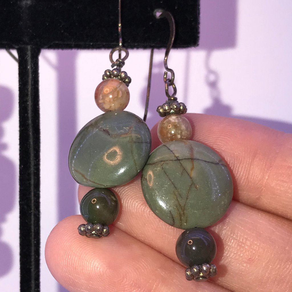 Jasper Dangle Earrings 18$